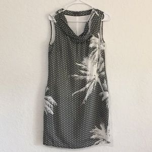 Black and White with palm design. Knee lenth